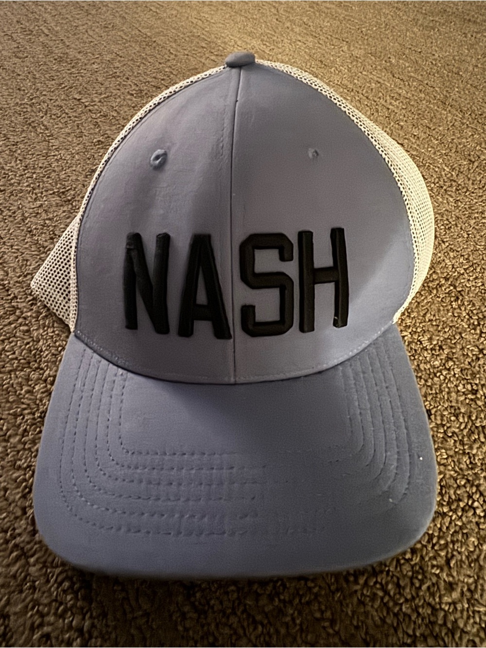 NASH Mesh-Back Trucker Hat in Light Blue